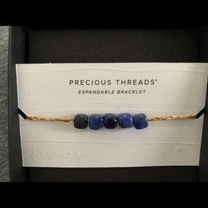 Alex and Ani Precious Bracelet, Sodalite Gemstone, 14kt GP
